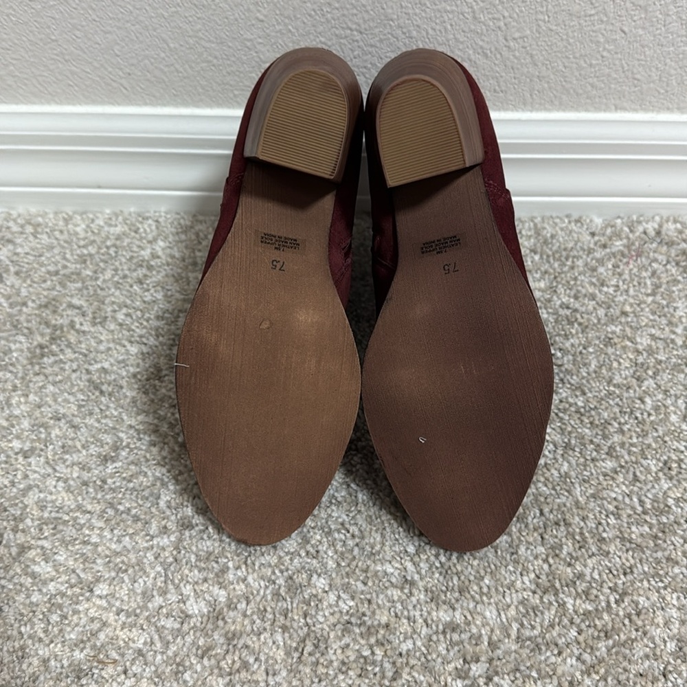 Diba Suede Sleek Ankle Bootie in Burgundy - Picture 7 of 8